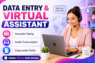 be your assistant for professional data entry and transcription