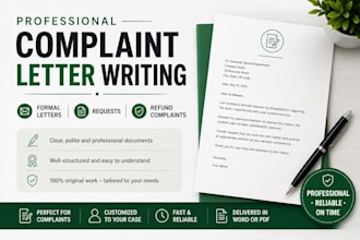 write a professional complaint letter