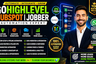 gohighlevel jobber funnel hubspot workflow openai chatbot whatsapp integration