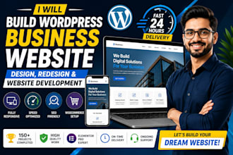 build wordpress business website design redesign and website development