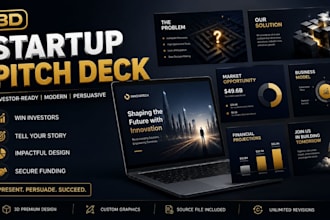 3d startup pitch deck, investor deck, fundraising presentation expert