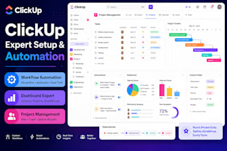 be your clickup expert for workspace setup automation and dashboards