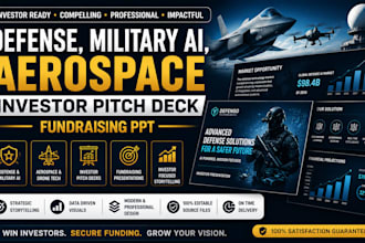 create defense, military ai, aerospace investor pitch deck, fundraising PPT