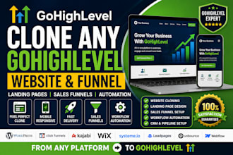 clone any gohighlevel website, landing page, sales funnel, and ghl automation