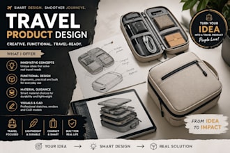 design travel accessories, smart travel gear, luggage products, and suitcases