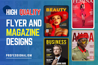 design magazine ad cover, print ad, real estate newspaper ad, business one pager