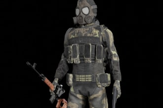 customize 3d character mod for dayz server and asset with scripting,pbo file,gun