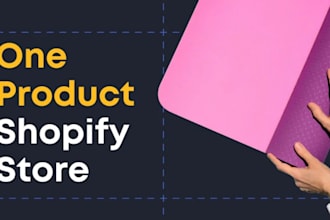 build shopify one product store, niche shop or sales landing page