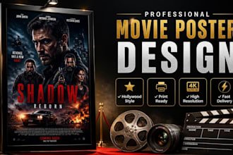 design a cinematic movie poster for your film short film or documentary