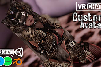 create custom vrchat avatar, vrc avatar, vtuber avatar,furry nsfw avatar, warudo