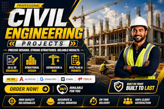 be civil and structural engineer for plans calculations and structural design