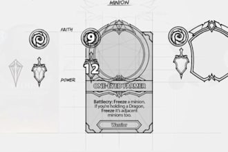 design tcg ccg card template layout, custom game design, card frame