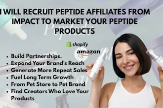 recruit peptide affiliates from impact to market your peptide products