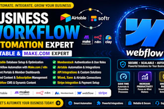 build a webflow membership website, client portal, memberstack and airtable