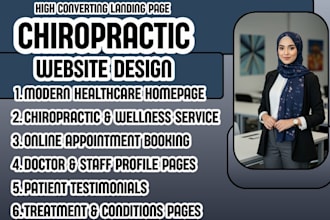 design a chiropractor website, chiropractic, wellness, physical therapy website