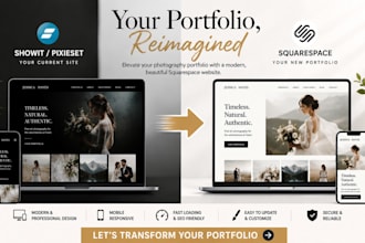 migrate showit pixiest photography website to squarespace