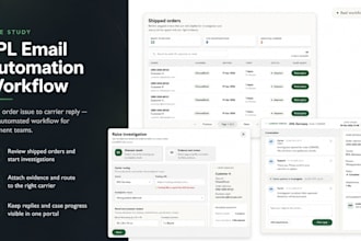 build logistics email automation and carrier investigation workflows