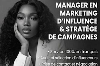 be your influencer marketing manager and campaign strategist
