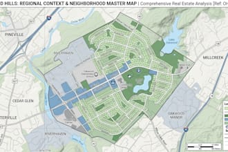 create vector map, property map, site plan map, plat map, real estate layout map