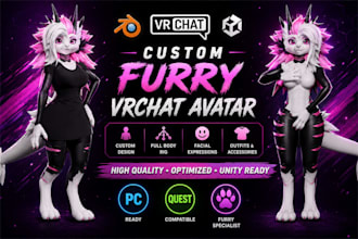 create vrchat furry avatar 3d vrchat avatar  vrc furry nsfw avatar vr avatar