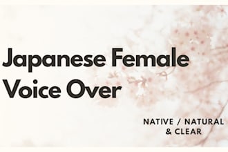 be your professional female japanese voice over artist