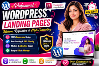 design a responsive word press website using elementor