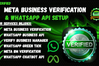 setup meta business manager, whatsapp API, and business verification