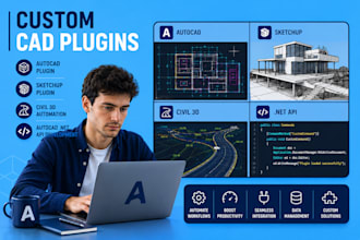 custom autocad plugin, sketchup plugin, civil 3d automation, autocad net API
