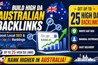 build high da australian backlinks for local seo and  google ranking