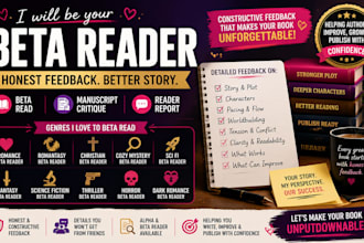 beta read, cozy mystery beta reader romance sci fi book critique alpha reader