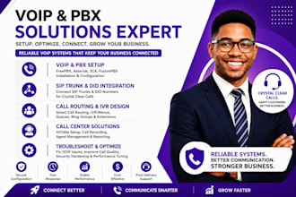 setup voip, freepbx, asterisk pbx, sip trunk, IVR and call center, 3cx