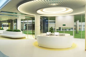 design 3d hospital lobby, patient room, lobby reception hall,nursing home airbnb