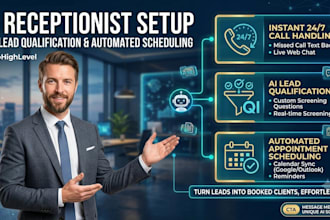 setup ai receptionist for lead qualification, automated appointment scheduling
