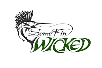 design motivation wicked fishing boat logo