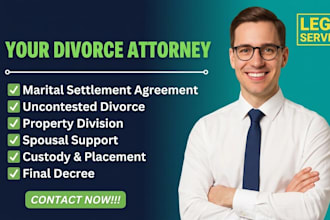 draft a marital settlement agreement for uncontested divorce