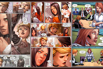 draw comic illustration comic book page graphic novel comic strip comic artist