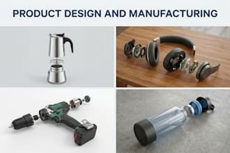do 3d cad product design for manufacturing and 3d printing