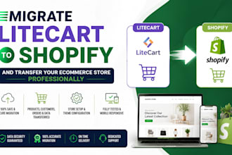 migrate litecart to shopify and transfer your ecommerce store professionally