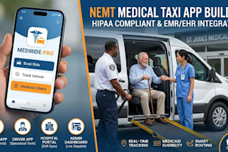develop custom nemt medical taxi booking app with healthcare integration