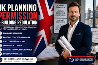 create UK planning permission, building regulation and loft conversion drawings