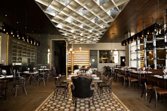 design 3d steakhouse,grill,barbecue restaurant, wine bar, dining interior render