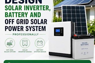 design solar inverter, battery and off grid solar power system professionally