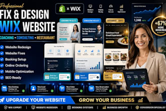 fix and design wix coaching website consulting website wix restaurant website