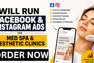 setup facebook meta ads instagram ads for med spa and aesthetic clinics