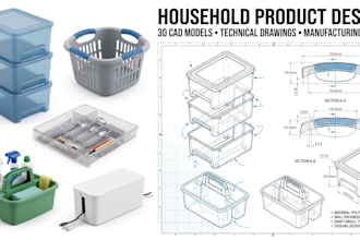 design household plastic products with 3d cad modeling for manufacturing