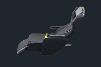 create realistic 3d chair, office chair and furniture modeling with rendering