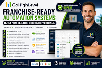 build gohighlevel automations and CRM systems for franchises and clinics