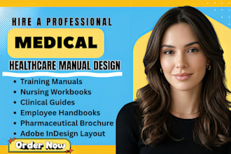 format medical books, nursing workbooks and employee handbooks in adobe indesign