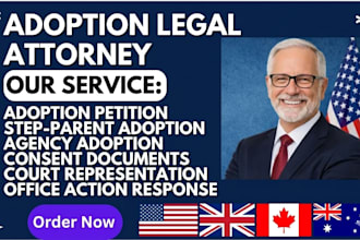 prepare adoption legal documents and petition for court
