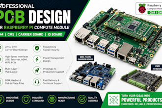 design pcb for raspberry pi compute module cm4 cm5, carrier board, cm5 io board